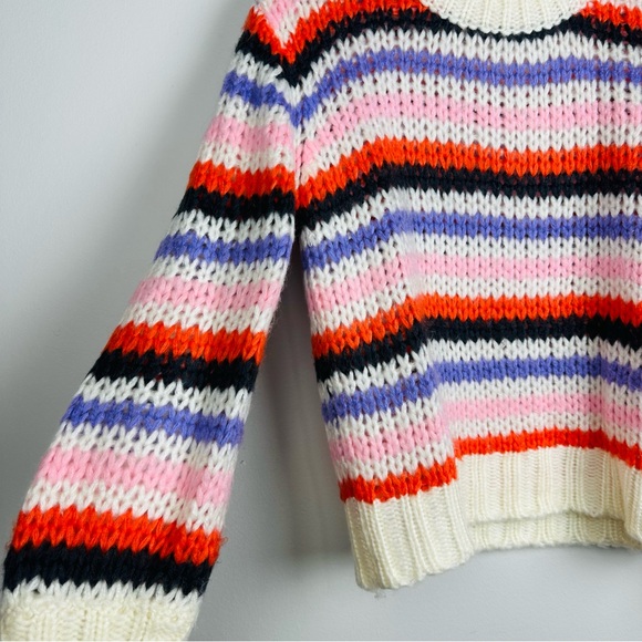 Anthropologie John + Jenn Striped Knitted Color Striped Sweater Size XS - Picture 4 of 7
